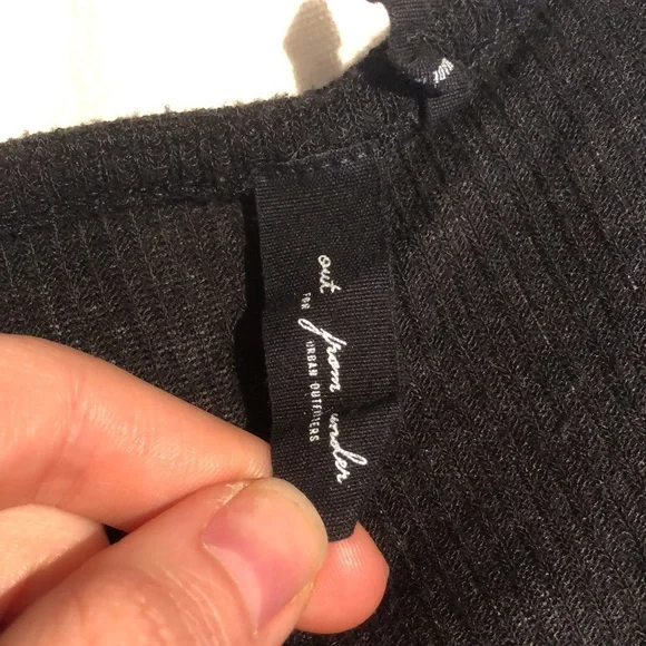 Out From Under Long Sleeve Ribbed Tip with Drawstring Ruching - Picture 4 of 7